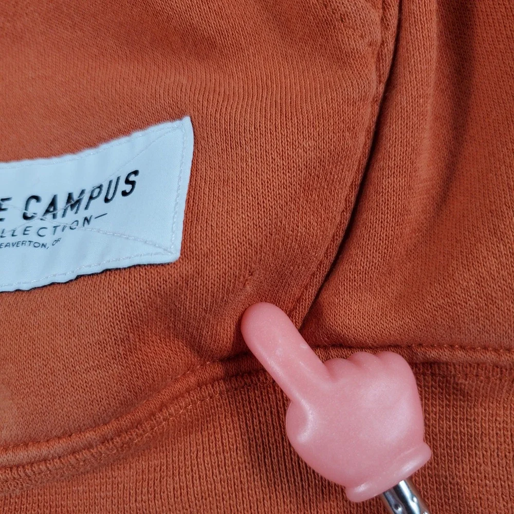 Nike Texas Longhorns Campus Collection Burnt Orange 1/4 Zip Hoodie Mens M Flaws